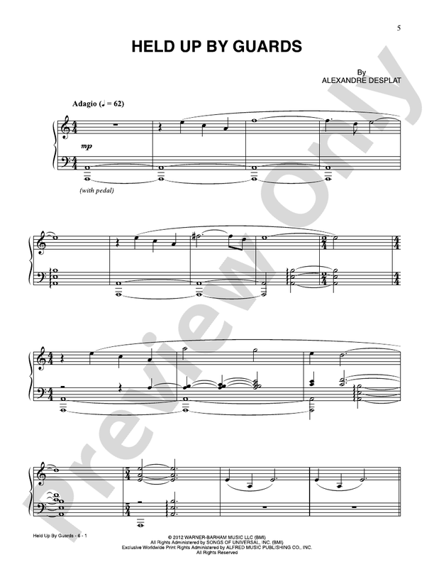 Help Up by Guards (from Argo) - Piano (Digital Download)