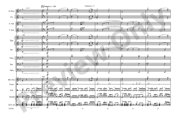 Silverado – Marching Band Conductor Score & Parts (Digital Download)