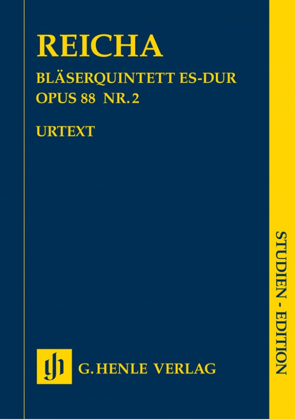 Quintet for Wind Inst Op 88 No 2 Study Score