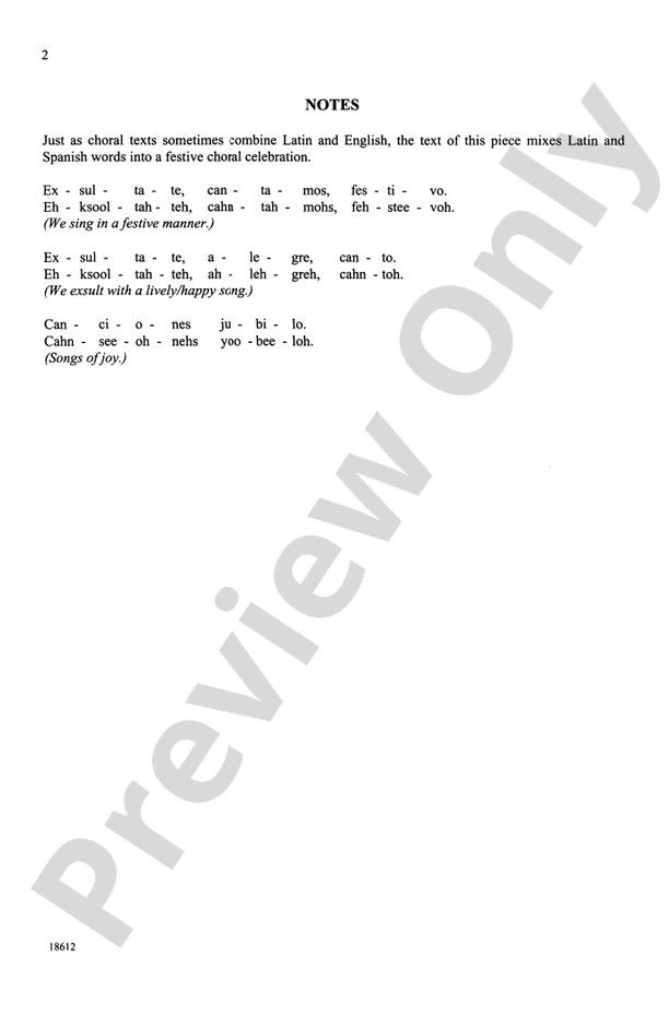 Exsultate Cantamos Festivo – SAB Choral Octavo (Digital Download)