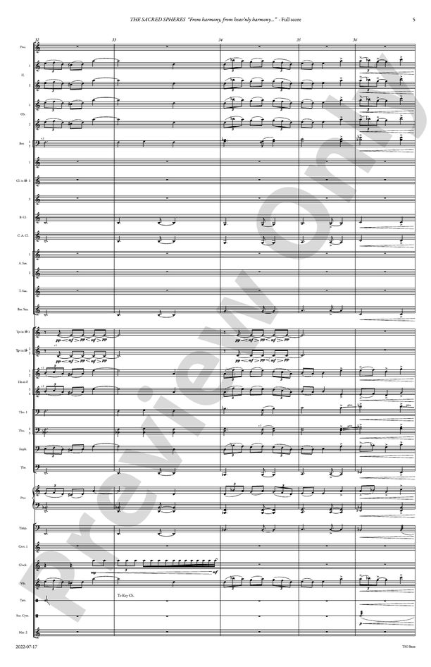 The Sacred Spheres - Concert Band Conductor Score & Parts (Digital Download)