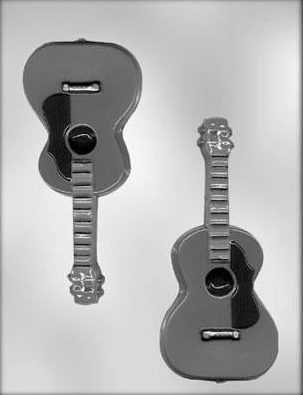 Plastic Chocolate Mould in the Shape of an Acoustic Guitar.