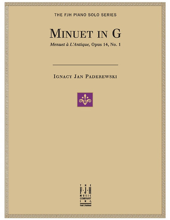Paderewski - Minuet in G (Menuet a L'Antique, Op. 14, No. 1) - Piano (Digital Download)