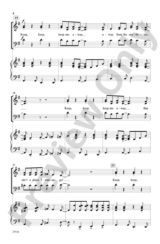 Away from the Mistletoe – 3-Part Mixed Choral Octavo (Digital Download)