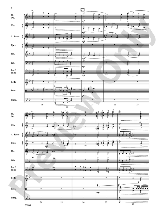 Sugar Creek Overture - Concert Band Conductor Score & Parts (Digital Download)