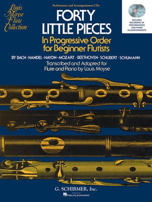 40 Little Pieces in Progressive Order for Beginner Flutists - Set of Two Enhanced Performance and Accompaniment CDs - Various - Flute Louis Moyse G. Schirmer, Inc. CD