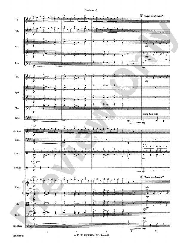 Cole Porter Classics – Full Orchestra Conductor Score & Parts (Digital Download)