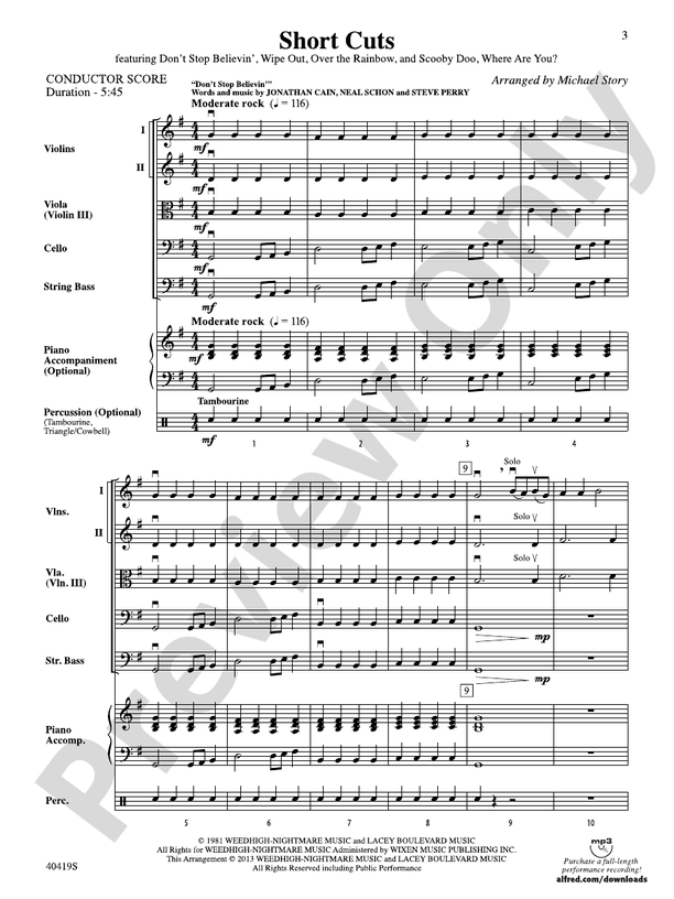 Short Cuts - String Orchestra Conductor Score & Parts (Digital Download)