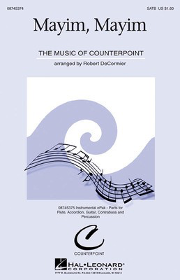 Mayim, Mayim - SATB Robert DeCormier Hal Leonard Choral Score Octavo