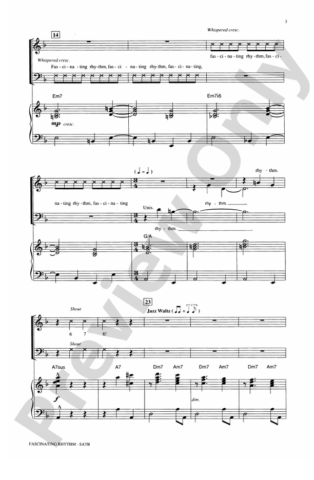 Fascinating Rhythm - Arr. Mac Huff – SATB Choral Octavo (Digital Download)