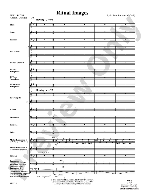 Ritual Images - Concert Band Conductor Score & Parts (Digital Download)