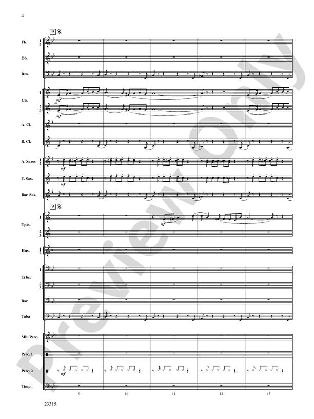 Hawkeye Festival Overture - Concert Band Conductor Score & Parts (Digital Download)