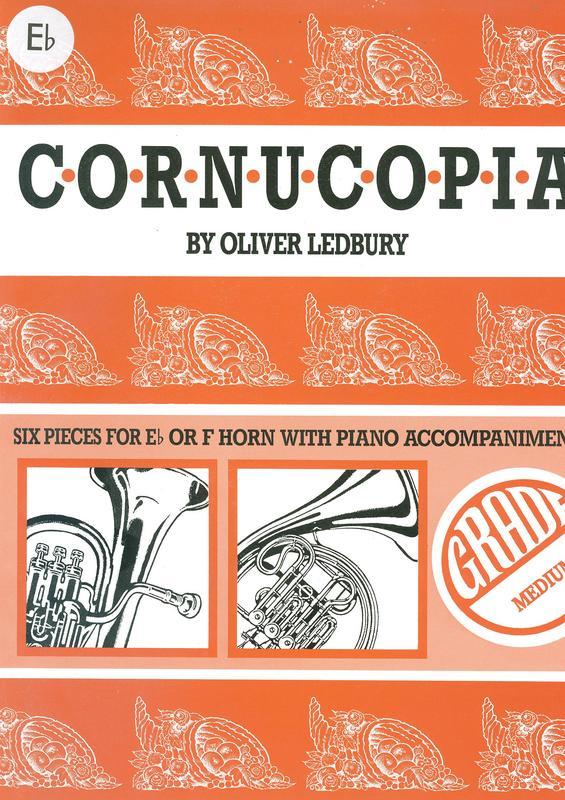 CORNUCOPIA PIECES 6 FOR E FLAT HORN/PIANO - LEDBURY - FRENCH HORN - BRASSWIND