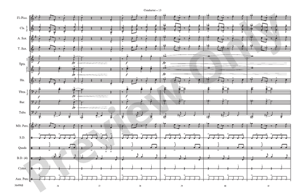 Coconut Champagne – Marching Band Conductor Score & Parts (Digital Download)