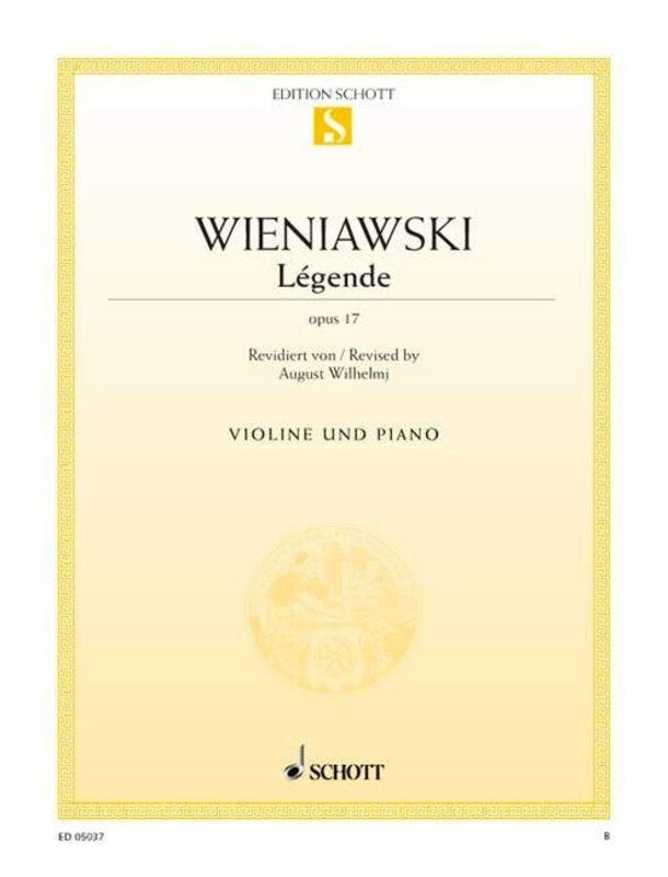 Legende Op 17 Violin/Piano