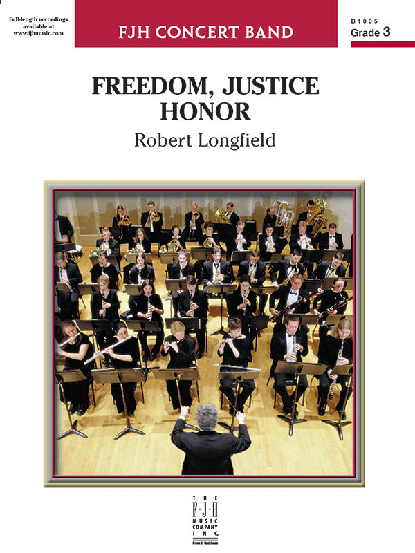 Freedom, Justice, Honor - Concert Band Conductor Score & Parts (Digital Download)