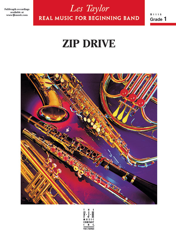 Zip Drive - Concert Band Conductor Score & Parts (Digital Download)