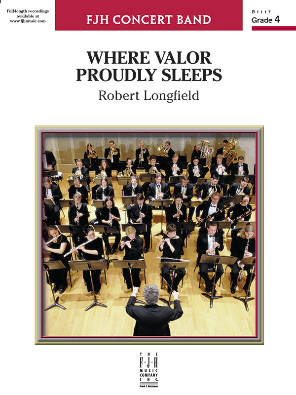 Where Valor Proudly Sleeps - Concert Band Conductor Score & Parts (Digital Download)