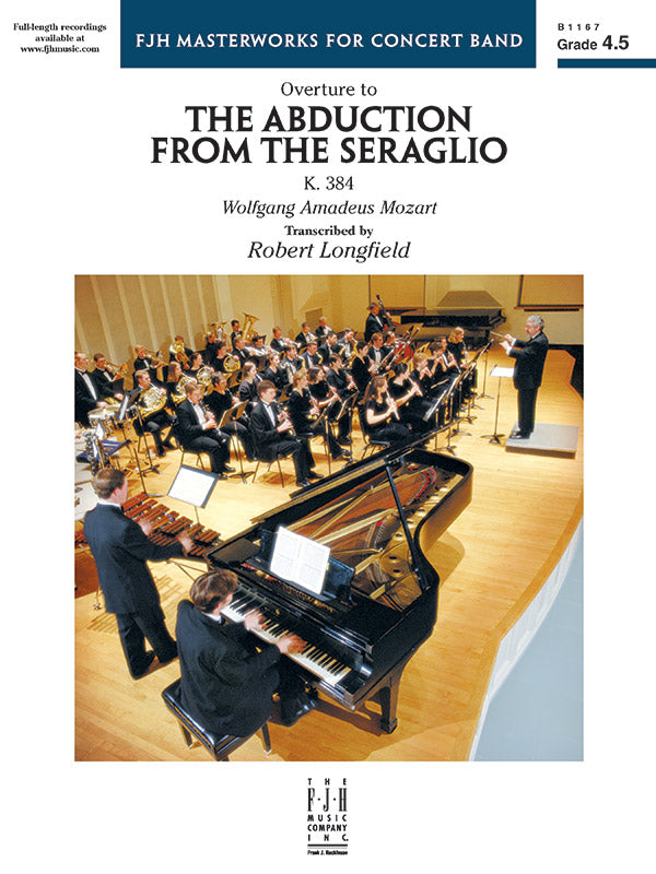 The Abduction from the Seraglio K. 384 (Overture) - Concert Band Conductor Score & Parts (Digital Download)