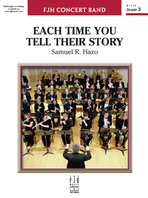 Each Time You Tell Their Story - Concert Band Conductor Score & Parts (Digital Download)