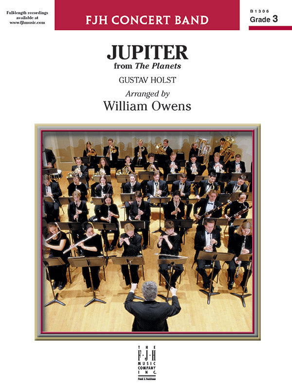 Jupiter (from The Planets) - Grade 3 - Concert Band Conductor Score & Parts (Digital Download)