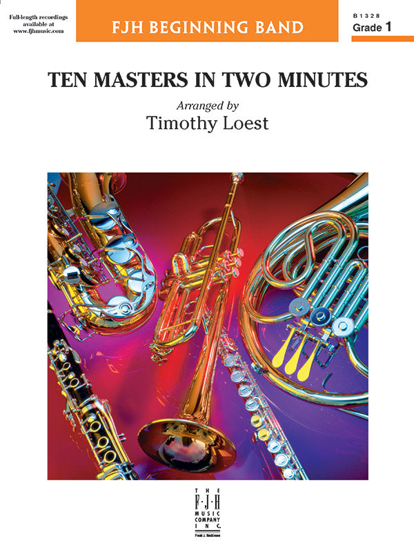 Ten Masters in Two Minutes - Concert Band Conductor Score & Parts (Digital Download)