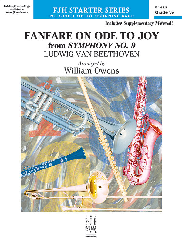 Fanfare on "Ode to Joy" from Symphony No. 9 - Concert Band Conductor Score & Parts (Digital Download)