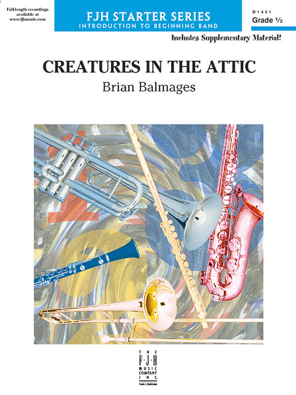 Creatures in the Attic - Concert Band Conductor Score & Parts (Digital Download)