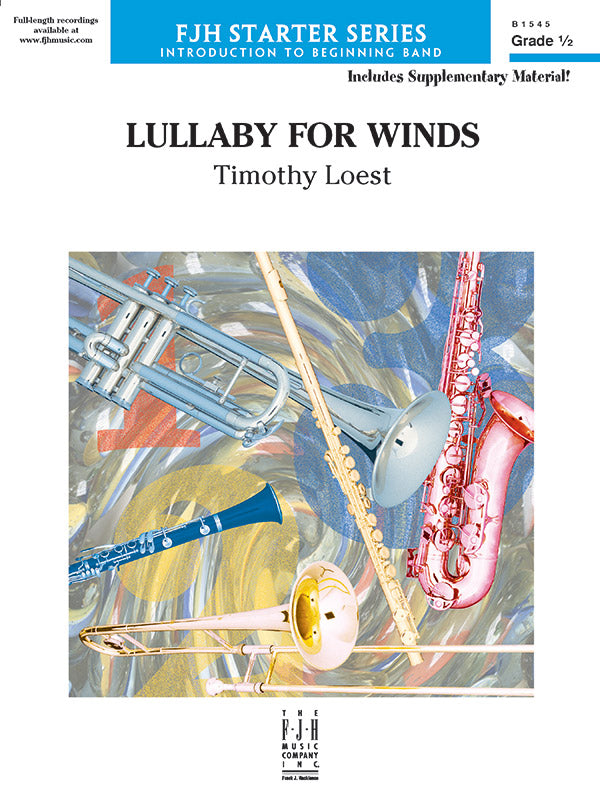 Lullaby for Winds - Concert Band Conductor Score & Parts (Digital Download)