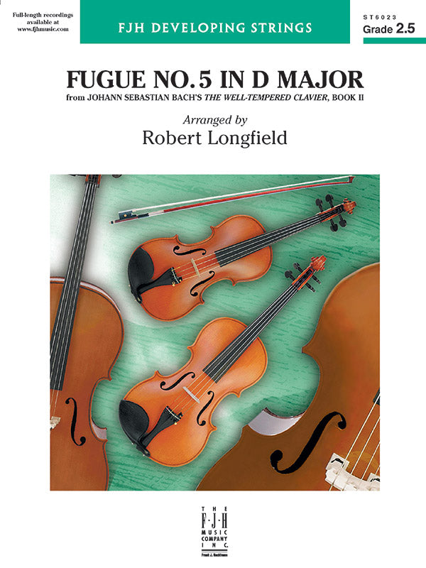Fugue No. 5 in D Major - String Orchestra Conductor Score & Parts (Digital Download)