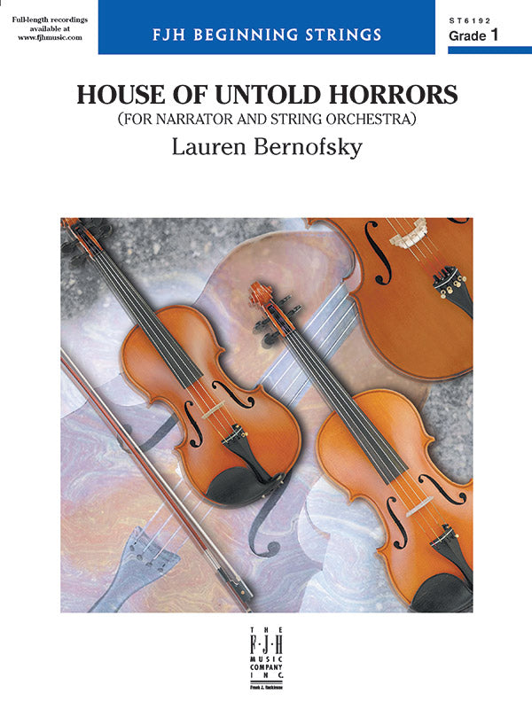 House of Untold Horrors (for Narration and String Orchestra) - String Orchestra Conductor Score & Parts (Digital Download)