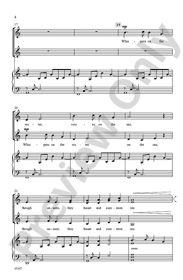 In the Dark of Midnight – SSA Choral Octavo (Digital Download)