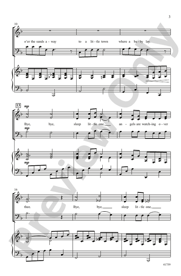 A Christmas Lullaby - SAB Choral Octavo (Digital Download)