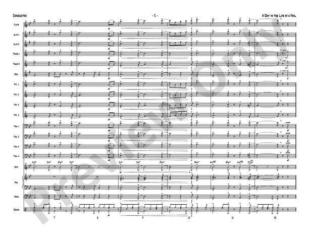 A Day in the Life of a Fool (Manha de Carnaval) – Jazz Ensemble Conductor Score & Parts (Digital Download)