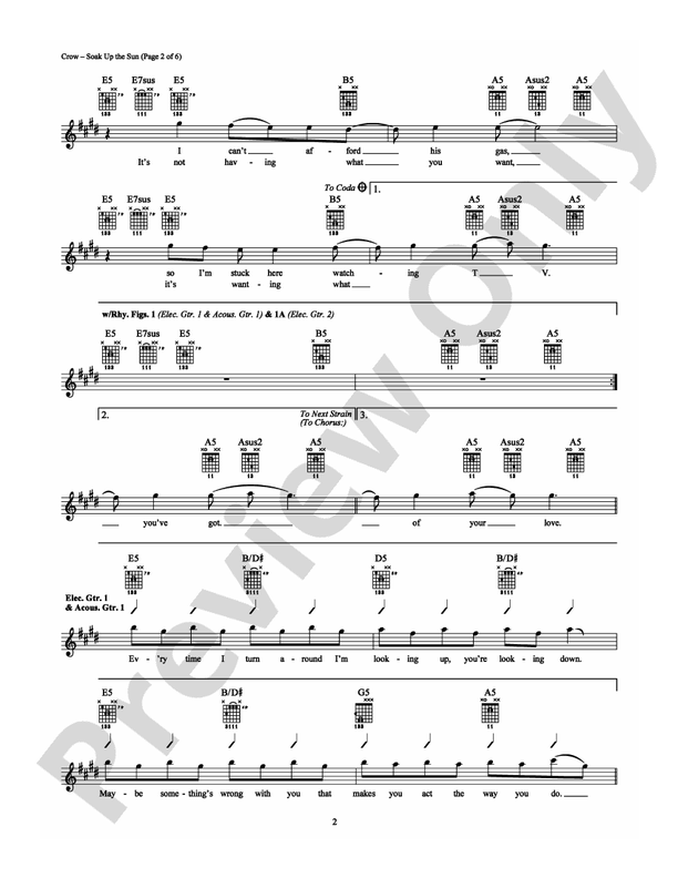 Soak Up the Sun - Guitar TAB (Digital Download)