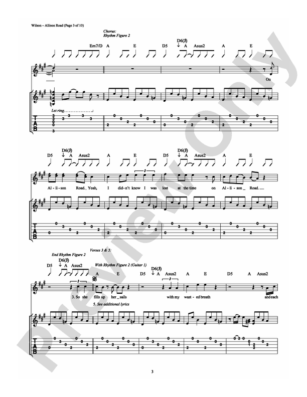 Allison Road - Guitar TAB (Digital Download)