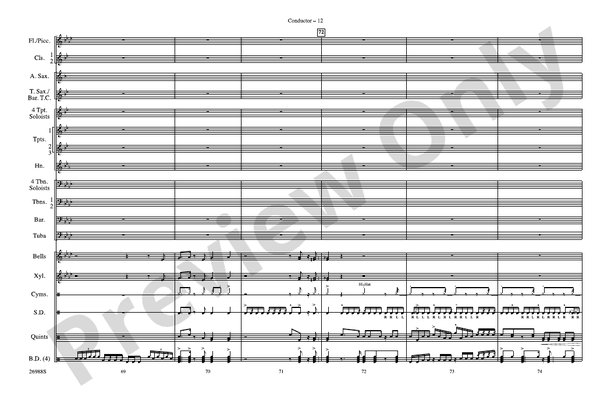 Blues in the Night – Marching Band Conductor Score & Parts (Digital Download)