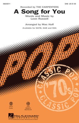 A Song for You - Leon Russell - SAB Mac Huff Hal Leonard Choral Score Octavo