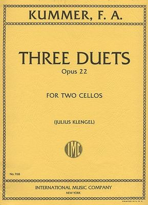 3 Duets Op. 22 - for Two Cellos - Friedrich August Kummer - Cello IMC Cello Duet