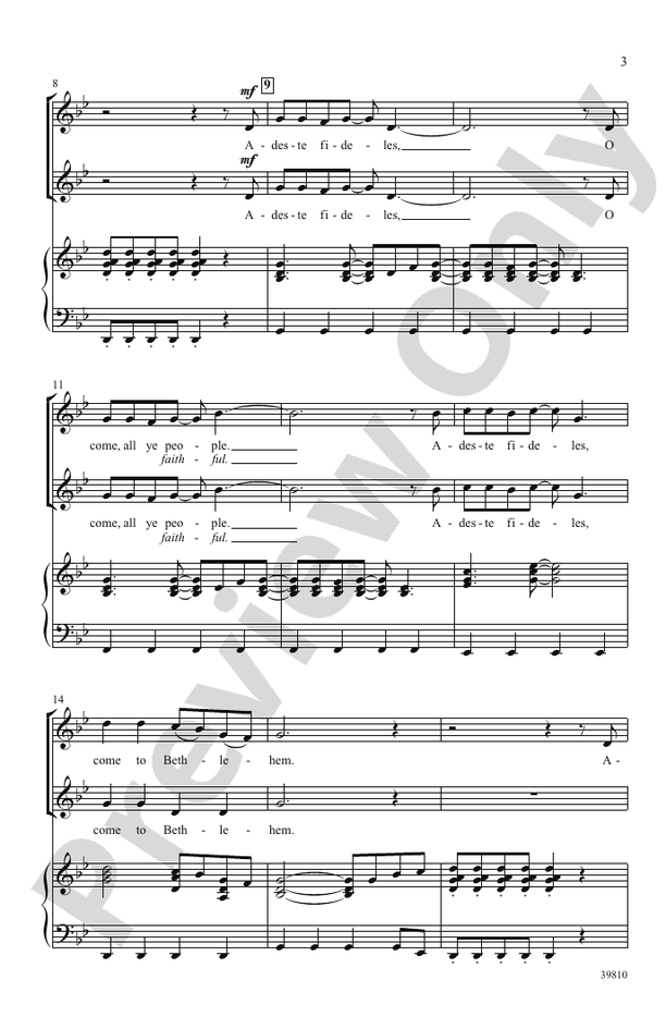 Adeste Fideles - 2-Part Choral Octavo (Digital Download)