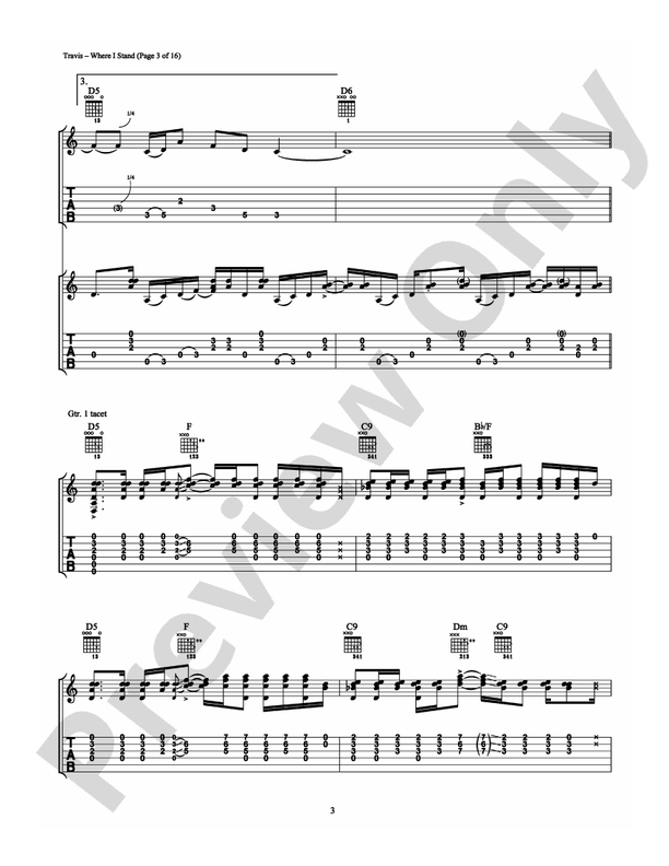 Where I Stand - Guitar TAB (Digital Download)