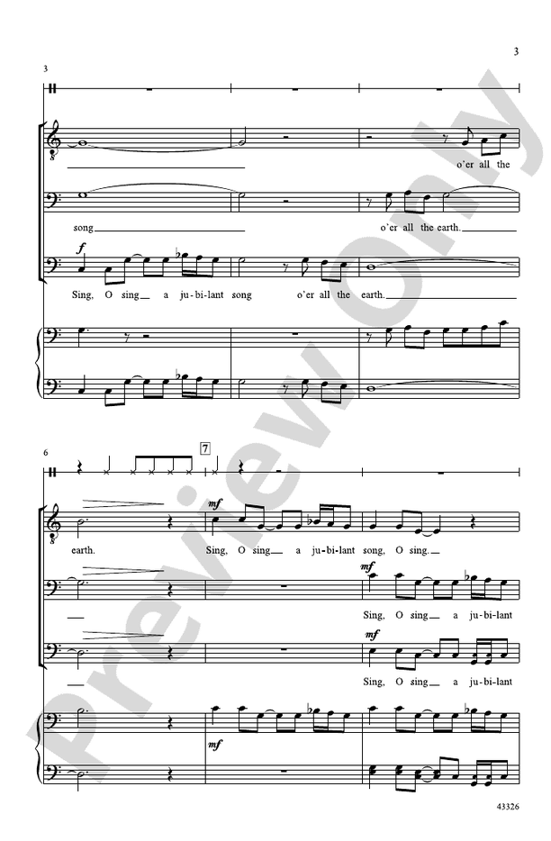 A Jubilant Song - TBB, a cappella Choral Octavo (Digital Download)