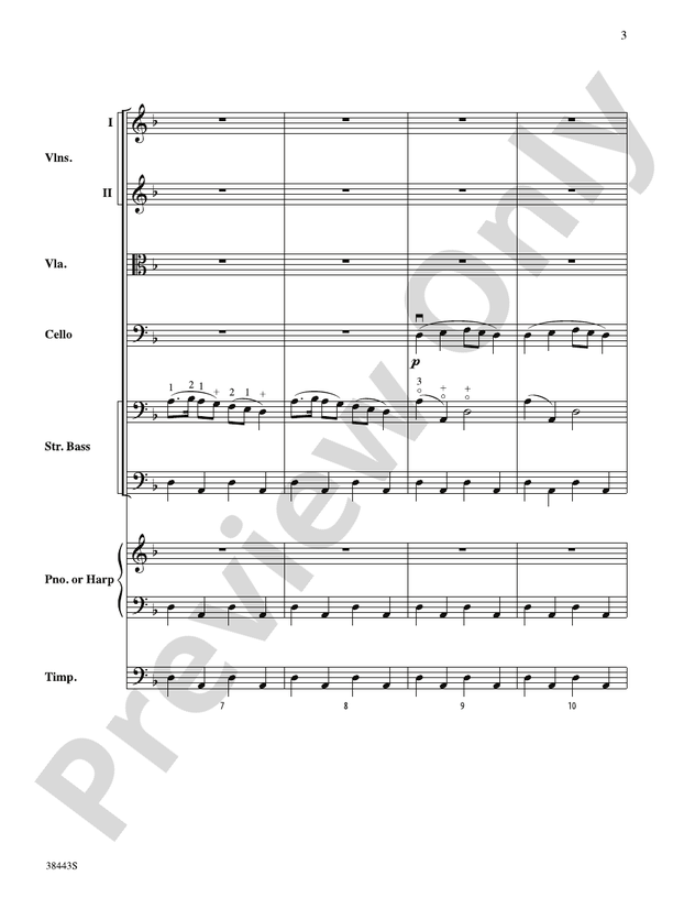 Theme from Symphony No. 1, Movement 3 – String Orchestra Conductor Score & Parts (Digital Download)