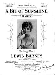 A Bit Of Sunshine - Eb Major Vocal/Piano (Digital Download)