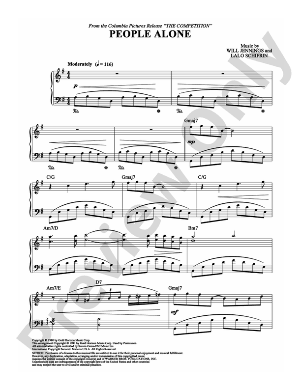 People Alone - Piano (Digital Download)