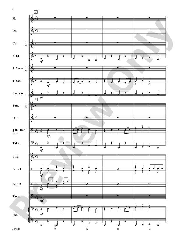 Cool Breeze - Concert Band Conductor Score & Parts (Digital Download)