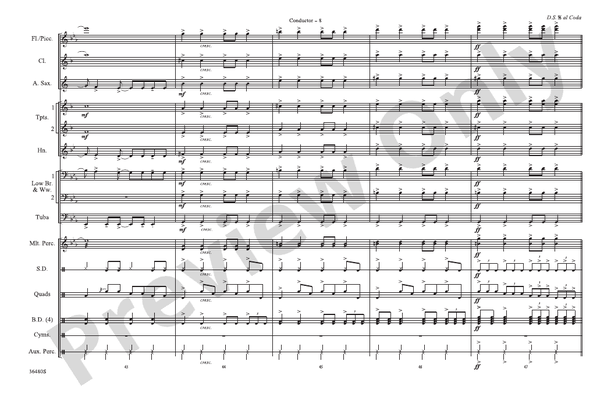 Holiday – Marching Band Conductor Score & Parts (Digital Download)