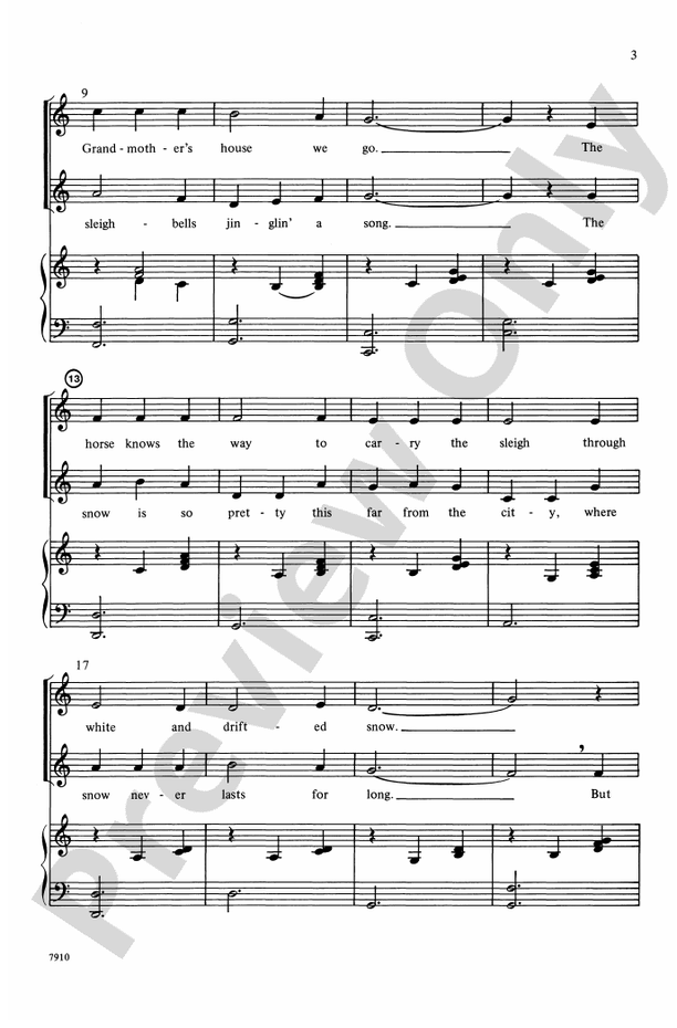 Goin' to Grandma's (Over the River) – 2-Part Choral Octavo (Digital Download)