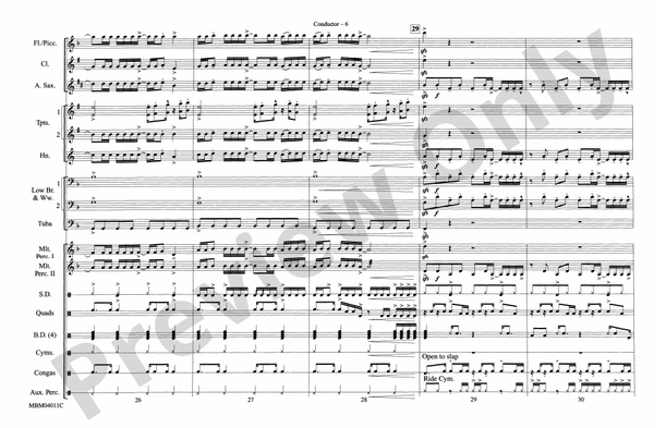 Crazy in Love (Arr. Ralph Ford) – Marching Band Conductor Score & Parts (Digital Download)