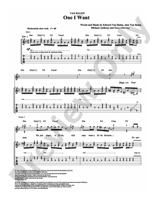 One I Want - Guitar TAB (Digital Download)
